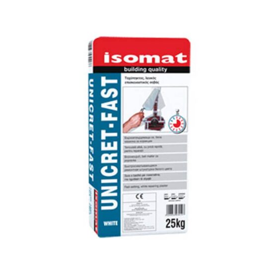 Ταχύπηκτος επισκευαστικός σοβάς 25Kg ISOMAT Unicret-Fast