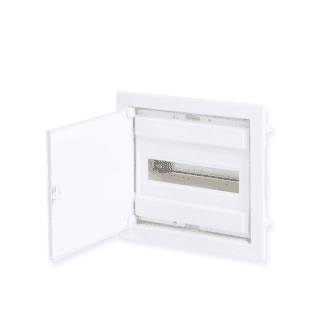 Flush Mounting 12+2 Modules 1 Row White Door