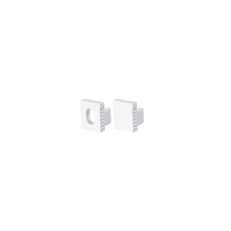 Set Of White Plastic End Caps For P178 1Pc With Hole & 1Pc Without Hole