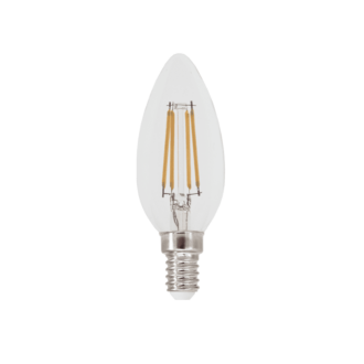 Led Filament E14 C35 4W 4000K 230V Ac 490Lm Ra80 30000H 360°