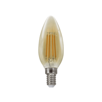 Led Filament E14 Dim C35 5W Amber 2700K 230V Ac 620Lm Ra80 30000H 360°