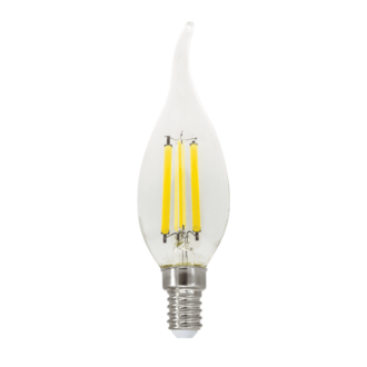 Led Filament E14 C35 6W Tip 4000K 230V Ac 770Lm Ra80 30000H 360°