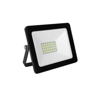 Black Led Smd Flood Luminaire Ip66 20W 6000K 1760Lm 230V Ra80