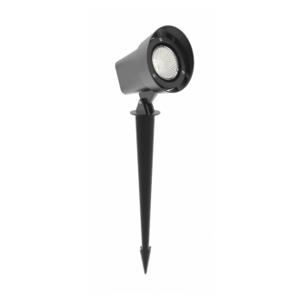 Led Cob Spot Luminaire & Spike 19W 1400Lm 40° 230V Ac 3.000K Dark Grey Cri80 Ip65 30.000Hrs