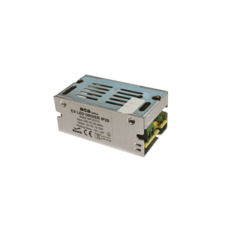 Metal Cv Led Driver 12W 230V Ac-12V Dc 1A Ip20 With Terminal