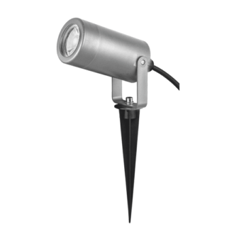 Grey Spot Luminaire Gu10 Max. 3W Led Ip65 & Garden Spike