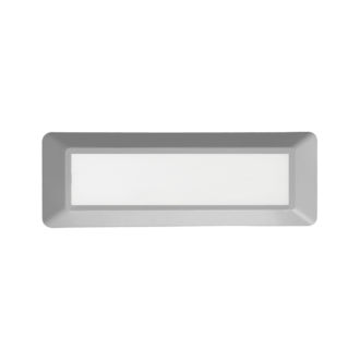 Led Wall Rectangle Luminaire Grey 230V Ac Ip65 4W 3000K 290Lm Ra80