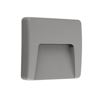 Led Wall Square Luminaire Grey 230V Ac Ip65 3W 3000K 200Lm Ra80