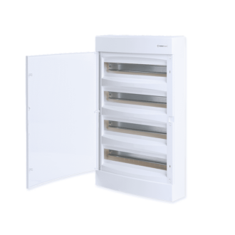 Surface Mounting Enclosure 72 Modules White Doors 4 Rows