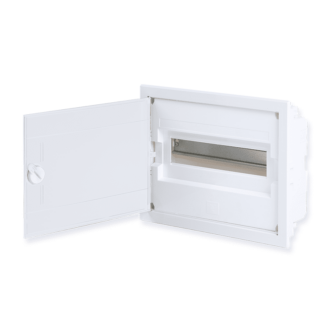 Flush Mounting 12 Modules 1 Row White Door