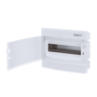 Flush Mounting 12 Modules 1 Row White Door