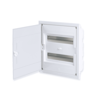 Flush Mounting 24 Modules 2 Rows White Door