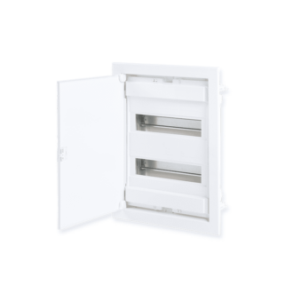 Flush Mounting 24+4 Modules 2 Rows White Door