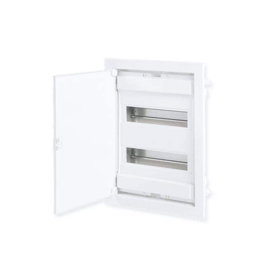 Flush Mounting 24+4 Modules 2 Rows White Door