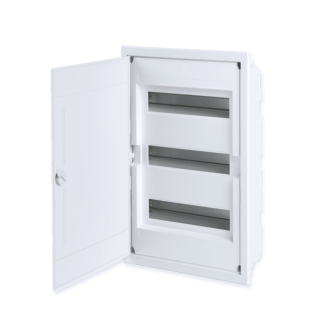 Flush Mounting 36 Modules 3 Rows White Door