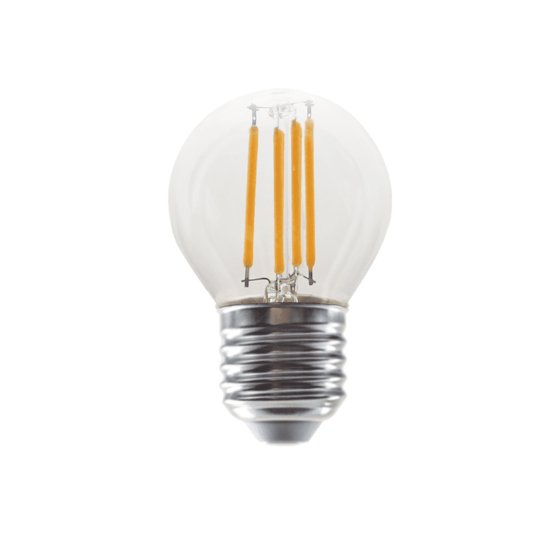 Led Filament E27 G45 4W 4000K 230V Ac 490Lm Ra80 30000H 360°