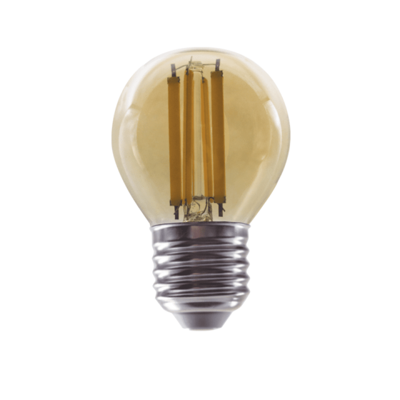 Led Filament E27 Step-Dim G45 4W Amber 2700K 230V Ac 500Lm Ra80 30000H 360°