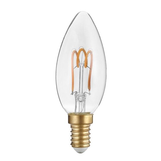 Led Filament E14 C35 3W 2700K 230V Ac 220Lm Ra80 30000H 300°