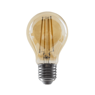 Led Filament E27 Dim A60 8W Amber 2700K 230V Ac 900Lm Ra80 30000H 360°