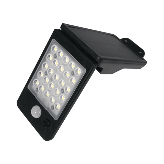 Solar Sensor Smd Led Wall Black 2W 200Lm 4000K Ip65 120°