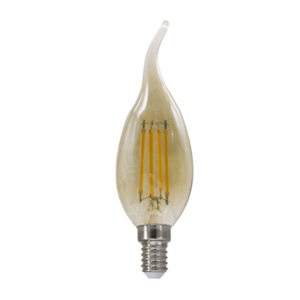 Led Filament E14 Step-Dim C35 4W Tip Amber 2700K 230V Ac 500Lm Ra80 30000H 360°