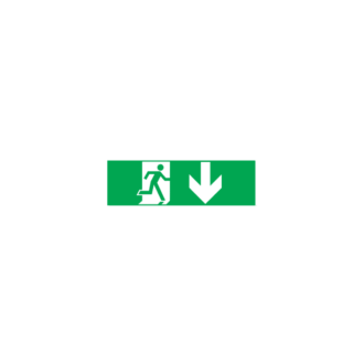 Arrow Down Sticker For Exit/Emergency Lighting