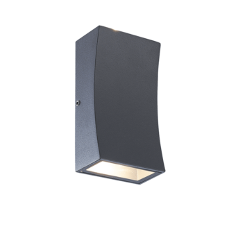 Led Hp Wall Luminaire 6W 180Lm 89° 230V Ac 3.000K Dark Grey Cri80 Ip65 30.000Hrs