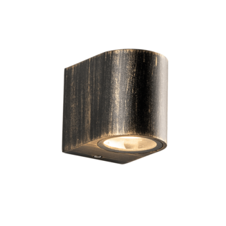 Gu10 Wall Luminaire 230V Ac Golden Black Ip65 Max.35W