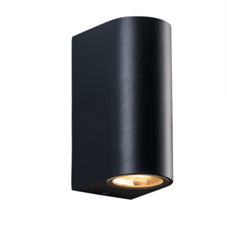 Gu10 Wall Luminaire 230V Ac Sand Black Ip65 Max.2X35W