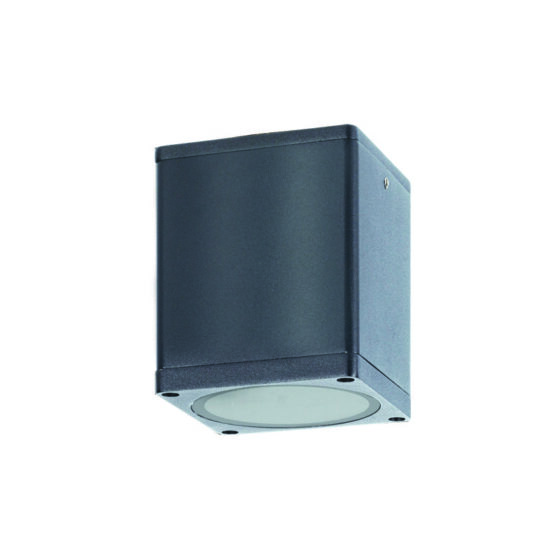 Gu10  Square Ceiling Luminaire 230V Ac Dark Grey Ip65 Gu10 Max.35W