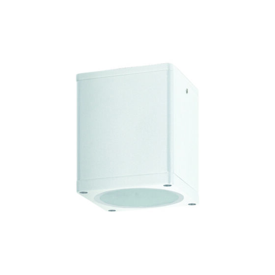 Gu10  Square Ceiling Luminaire 230V Ac Matt White Ip65 Gu10 Max.35W