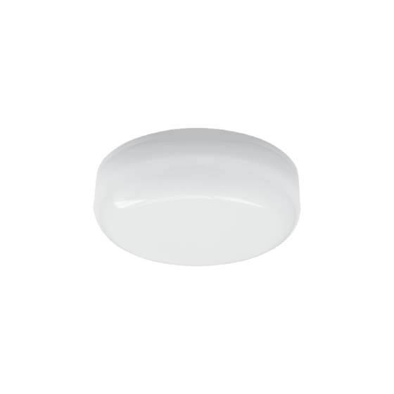 Led Pc White Ceiling Luminaire 230V Ac Ip66 12W 1070Lm 4000K 180° Ra80