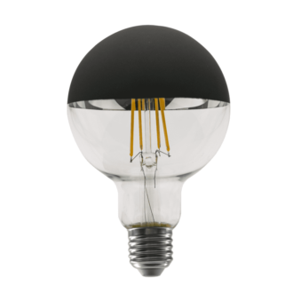 Led Filament E27 Dim G95 8W  Black 2700K 230V Ac 900Lm Ra80  30000H 180°