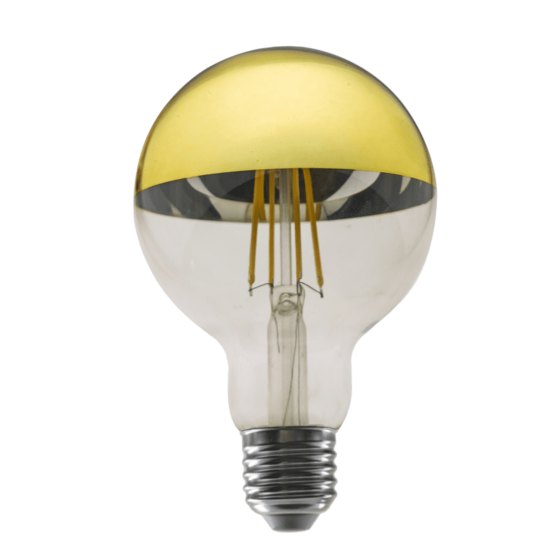 Led Filament E27 Dim G95 8W Gold 2700K 230V Ac 900Lm Ra80  30000H 180°