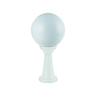 Plastic Floor Garden White Luminaire 41Cm Φ200 E27 Ip44