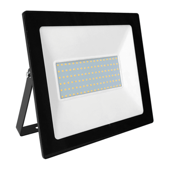 Black Led Smd Flood Luminaire Ip66 100W 3000K 8100Lm 230V Ra80