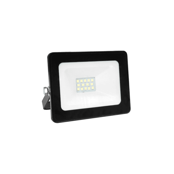 Black Led Smd Flood Luminaire Ip66 10W 3000K 800Lm 230V Ra80