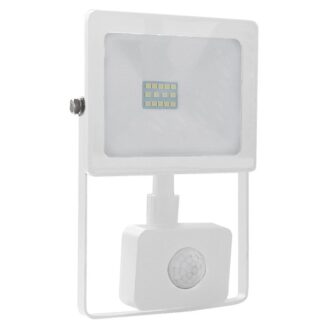 White Sensor Led Smd Flood Luminaire Ip66 10W 3000K 800Lm 230V Ra80