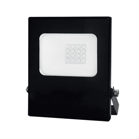 Black Led Smd Flood Luminaire Ip66 10W Rgbw 230V