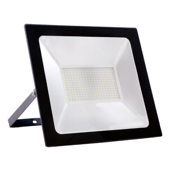 Black Led Smd Flood Luminaire Ip66 200W 6000K 17600Lm 230V Ra80