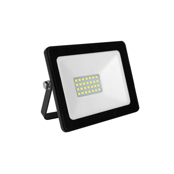 Black Led Smd Flood Luminaire Ip66 20W 3000K 1600Lm 230V Ra80