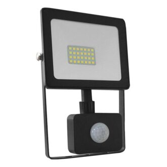 Black Sensor Led Smd Flood Luminaire Ip66 20W 6000K 1760Lm 230V Ra80