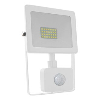 White Sensor Led Smd Flood Luminaire Ip66 20W 6000K 1760Lm 230V Ra80