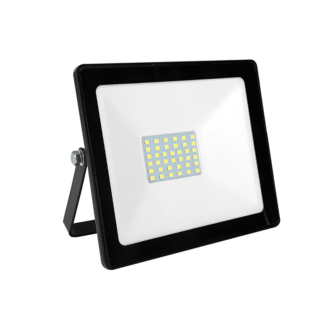 Black Led Smd Flood Luminaire Ip66 30W 3000K 2400Lm 230V Ra80