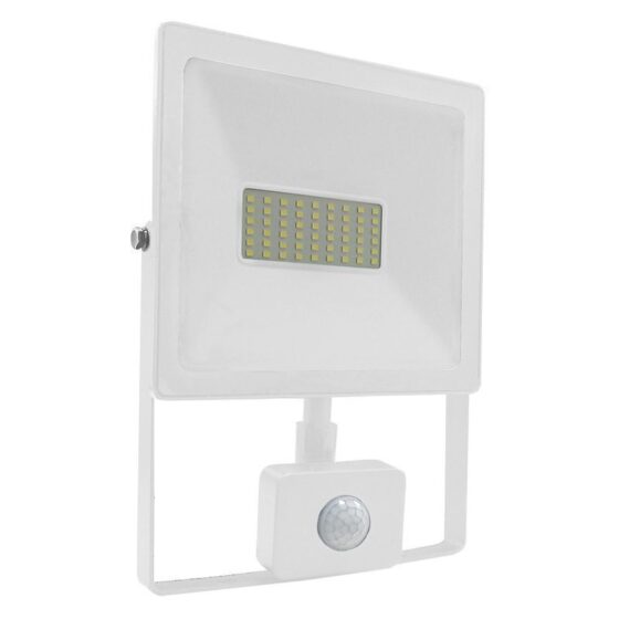 White Sensor Led Smd Flood Luminaire Ip66 50W 4000K 4250Lm 230V Ra80