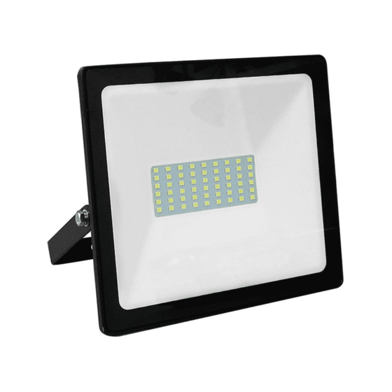 Black Led Smd Flood Luminaire Ip66 50W Blue 230V