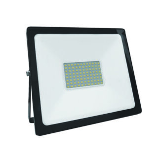 Black Led Smd Flood Luminaire Ip66 70W 6000K 6400Lm 230V Ra80