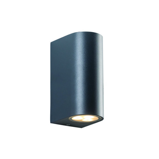 Gu10 Wall Luminaire Plastic 230V Ac Dark Grey Ip65 Max.2X3W Led