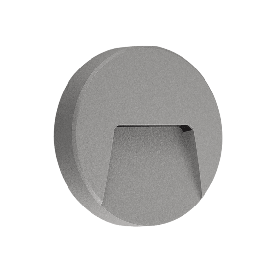 Led Wall Round Luminaire Grey 230V Ac Ip65 3W 3000K 200Lm Ra80