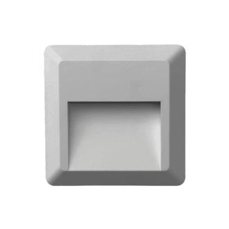 Led Wall Square Luminaire Grey 230V Ac Ip65 2W 3000K 100Lm Ra80